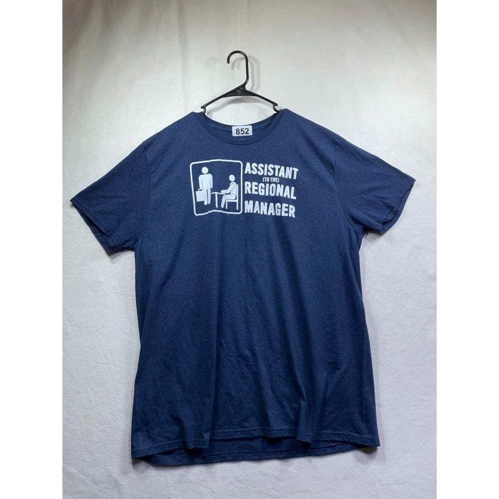 Plus Size Men " The Office" Blue Cotton T-Shirt Size 2x (852)